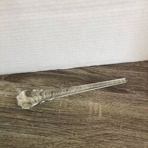 Hand Blown Clear Glass Cocktail Stir Stick